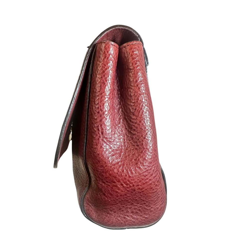 Mulberry Lily Burgundy Oxblood Leather Shoulder Bag Gold Hardware COA - Picture 4 of 16